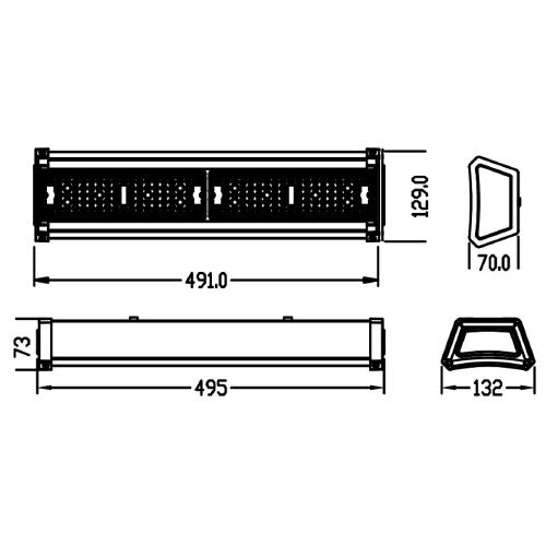 100W Linear LED High Bay, 5700k, 250-400w HID Replacement, 14000lm (140lm/w), 5 Year Warranty, Platinum-PD Range - Clear Sky Distributors 