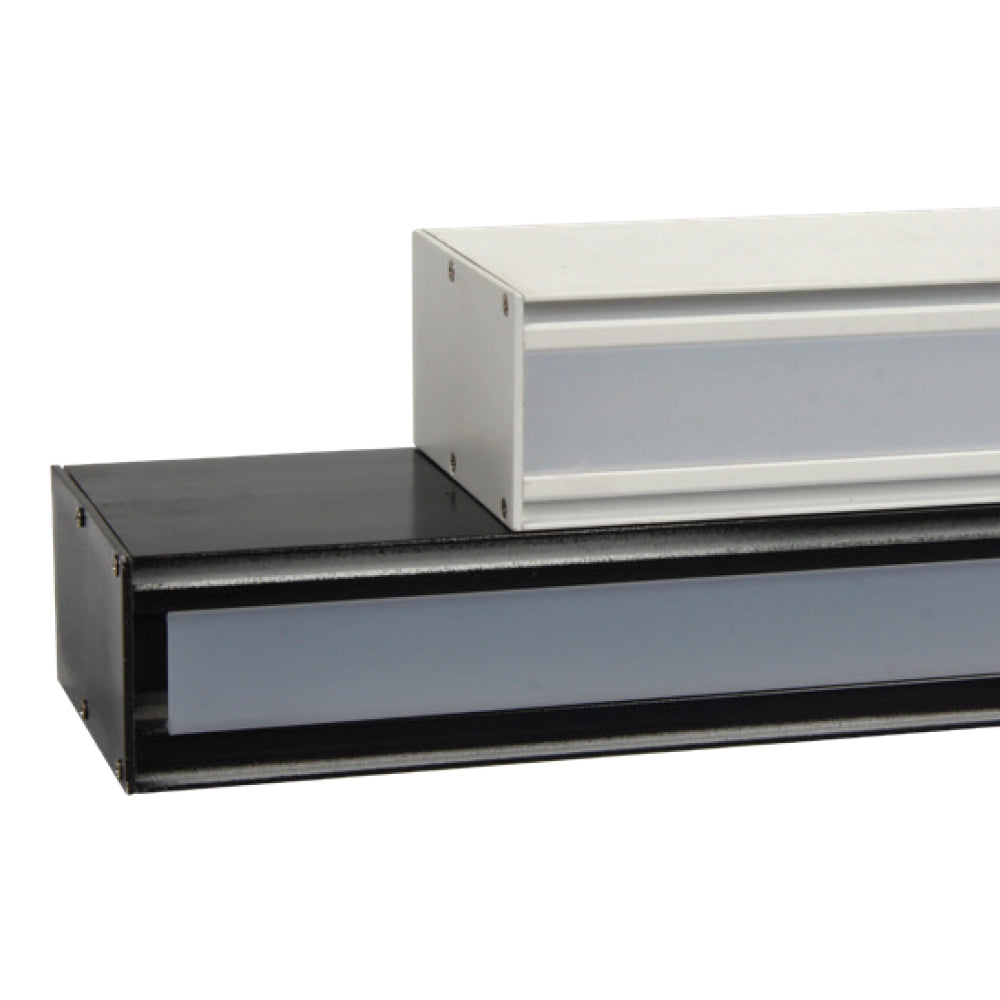 Custom LED UP/Down Linear Light, 50x90mm Profile, 115lm/w, IP44, Suspension Mount, Platinum-LA Range - Clear Sky Distributors 