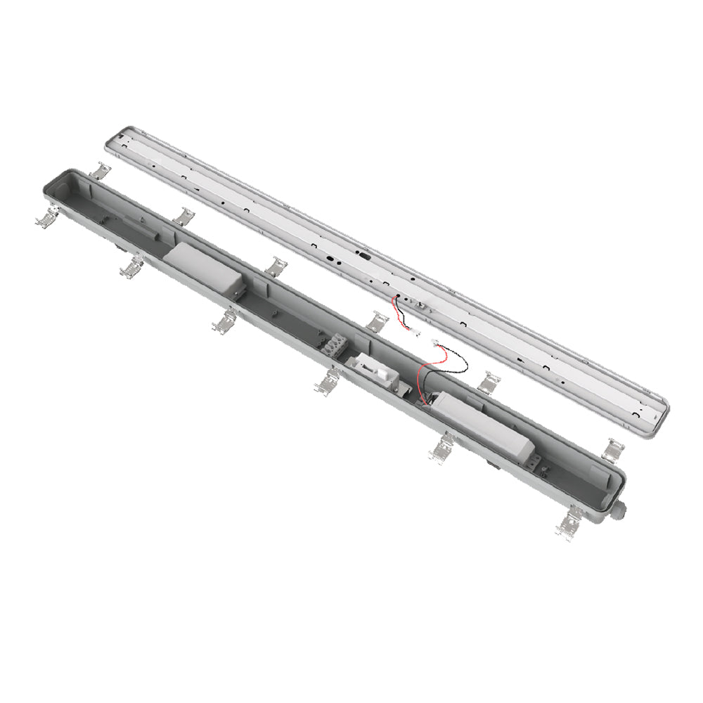 40W 4ft IP66 Damp Proof LED Linear Light, 3CCT, Linkable, 6000lm (150lm/w), 5 Year Warranty, Diamond-MG Range - Clear Sky Distributors 