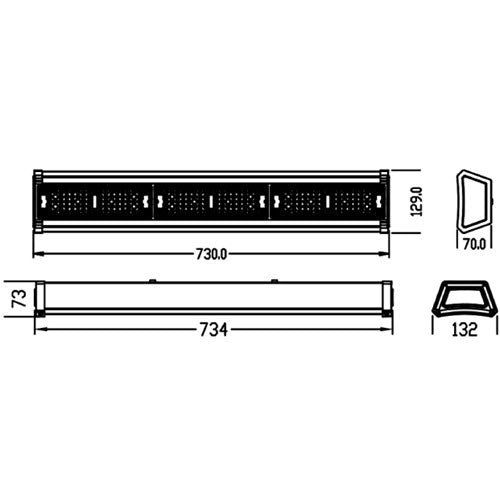 150w Linear LED High Bay, 5700k, 250-400w HID Replacement, 21000lm (140lm/w), 5 Year Warranty, Platinum-PD Range (7336799109307)