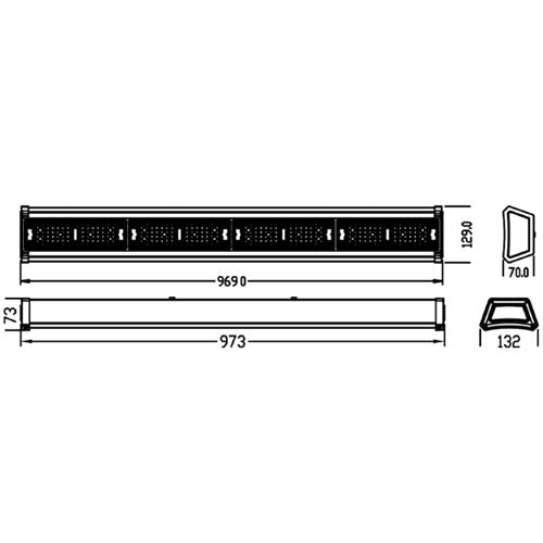 200w Linear LED High Bay, 5700k, 400-500w HID Replacement, 28000lm (140lm/w), 5 Year Warranty, Platinum-PD Range (7336799240379)
