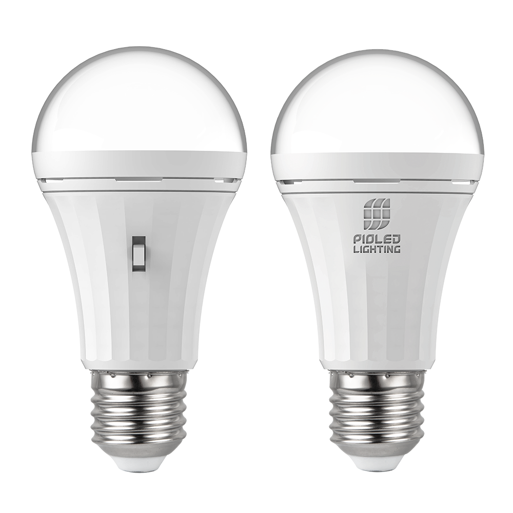6W A60 Battery Backup LED Bulb, 4 Hour Battery Operation, 3CCT, Black-PD Range, 2 Year Warranty - Clear Sky Distributors 