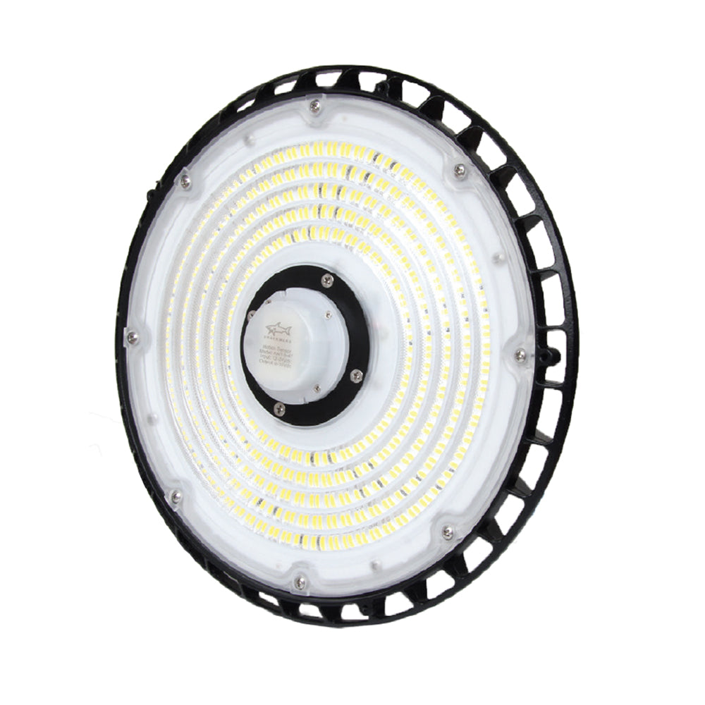 100W Smart Dimmable LED High Bays with Microwave Sensor, 5700K, 250-400w HID Replacement, 13500lm, 5 Year Warranty, IP65, Diamond-LA Range - Clear Sky Distributors 