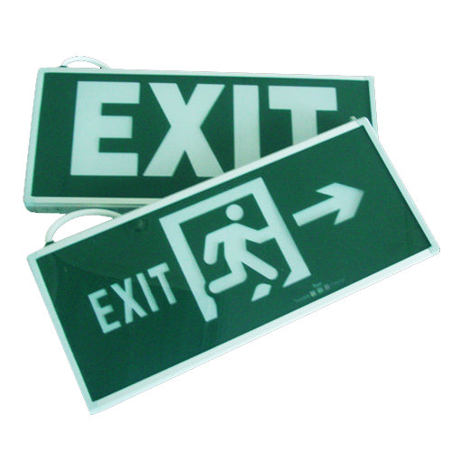 4w Double Sided Emergency LED Exit Sign, Battery Backup, 3 Hour Battery Operation, 2 Year Warranty, Black-CE Range (7088966795451)